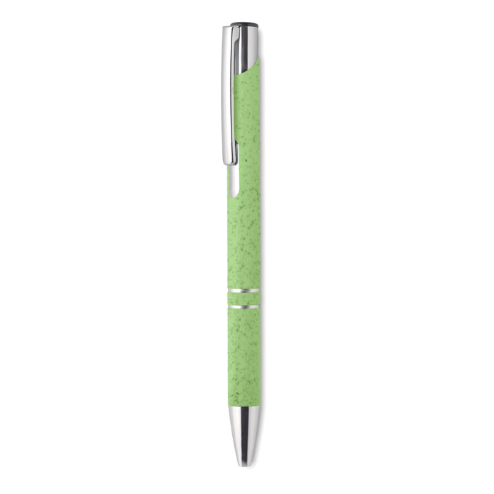 Stylo bille publicitaire en paille de blé - Bern Pecas Vert 